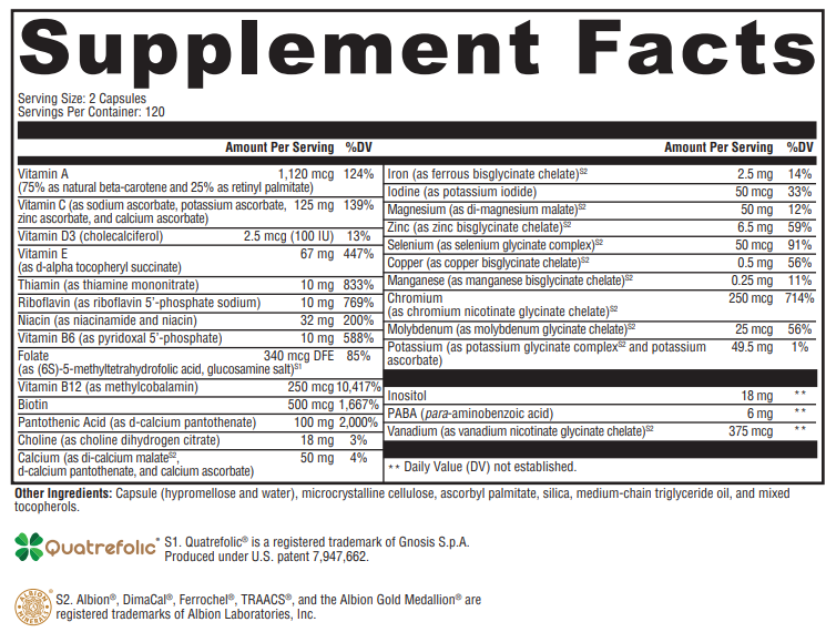 Active Multi and Mineral Complex 240ct